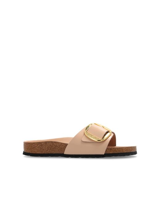 Birkenstock Natural Slippers 'Madrit Big Buckle'