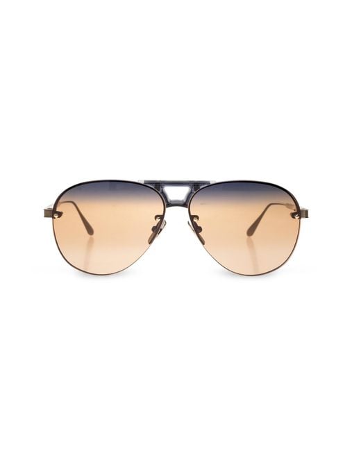 Linda Farrow White 'Taya' Sunglasses
