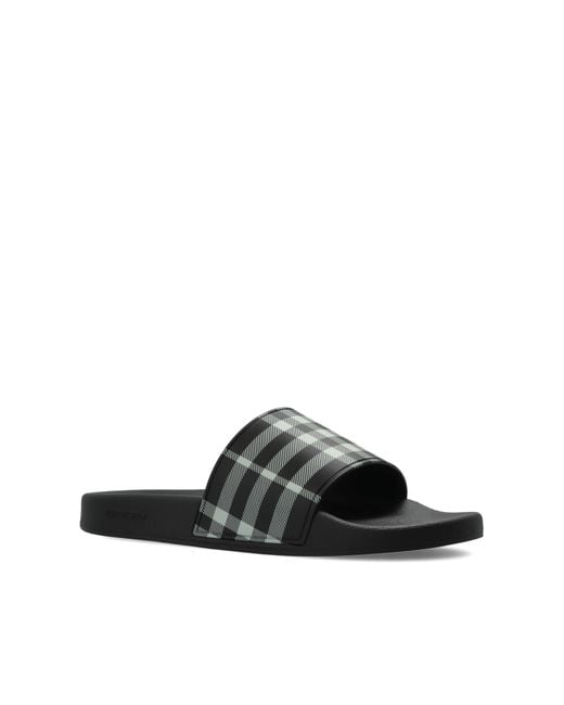 Burberry Black Rubber Flip-Flops for men