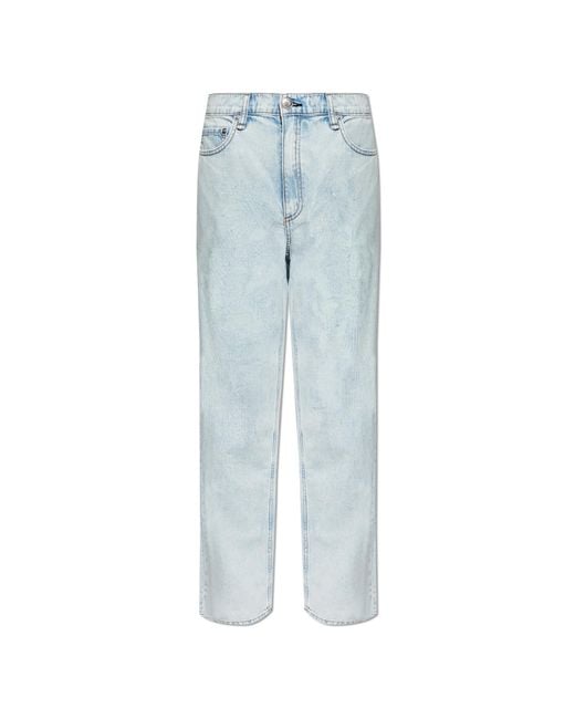 Rag & Bone Blue Straight-Leg Jeans