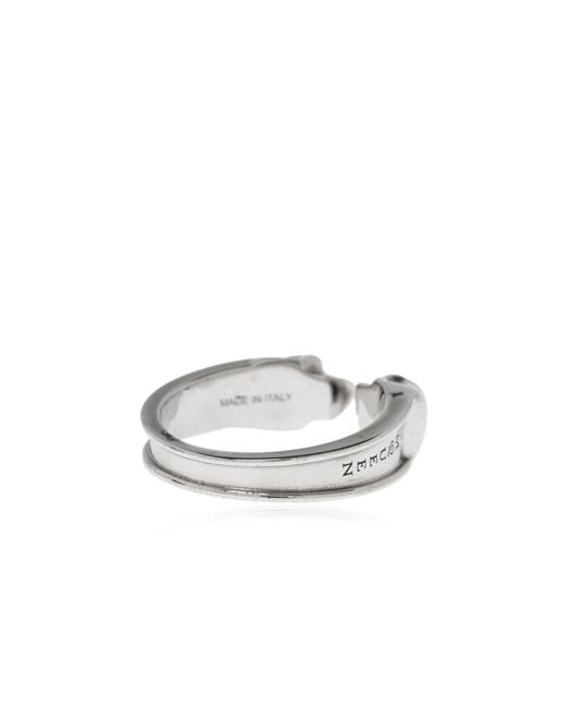 McQueen Metallic Brass Ring for men