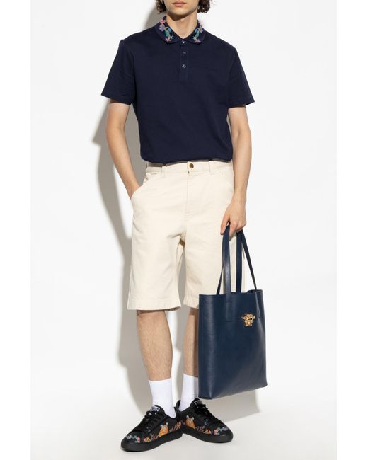 Versace Natural Shorts With Multiple Pockets for men
