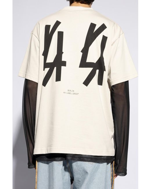 44 Label Group White Printed T-shirt, for men