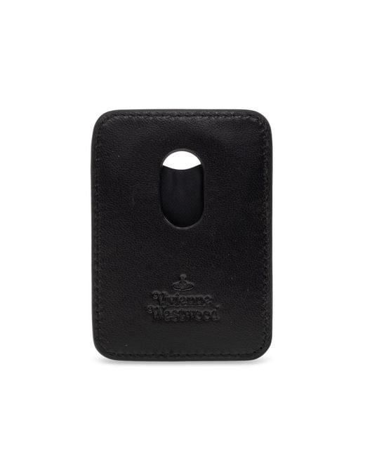 Vivienne Westwood Black Leather Magsafe Card Case