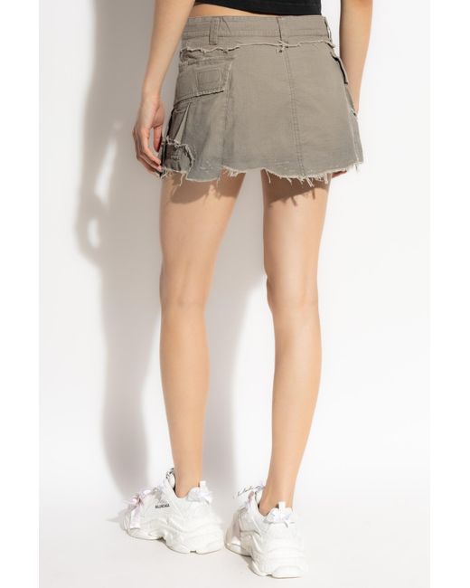 Balenciaga Gray Skirt With A Vintage Effect