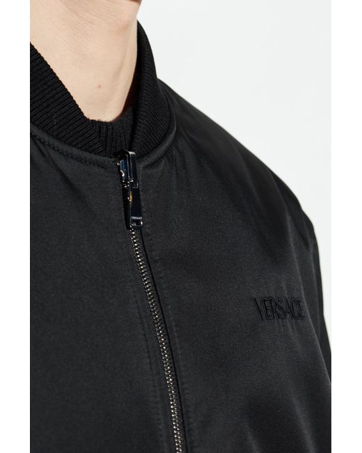 Versace Black Reversible Bomber Jacket for men