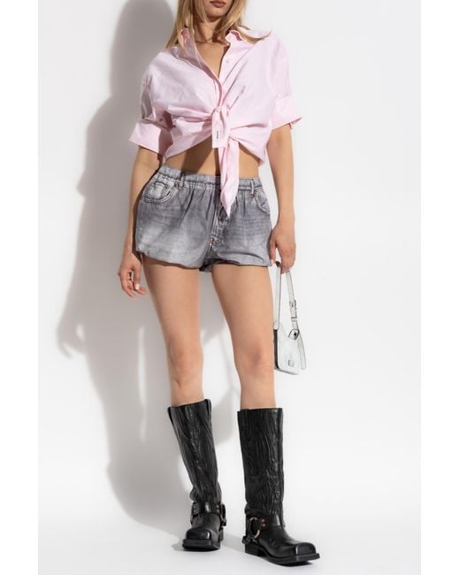 Acne Gray Printed Shorts