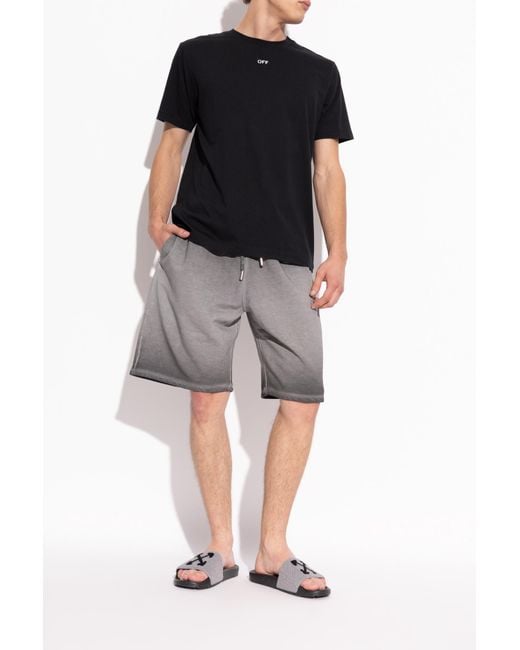 Off-White c/o Virgil Abloh Gray Arrow Terry' Slides for men