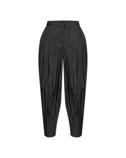 Homme Plissé Issey Miyake Black Pleated Trousers for men