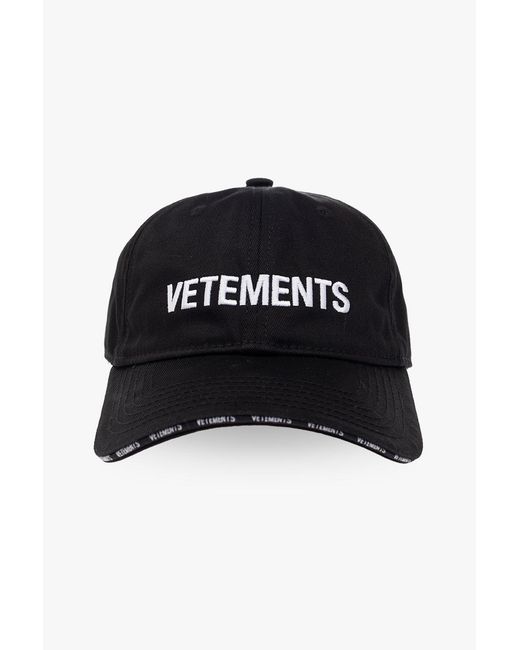 Vetements Black Baseball Cap