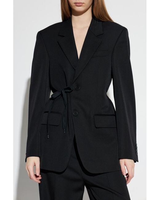 Balenciaga Black Wool Blazer With Single Vent