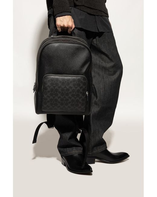 COACH Black "Wade" Backpack for men