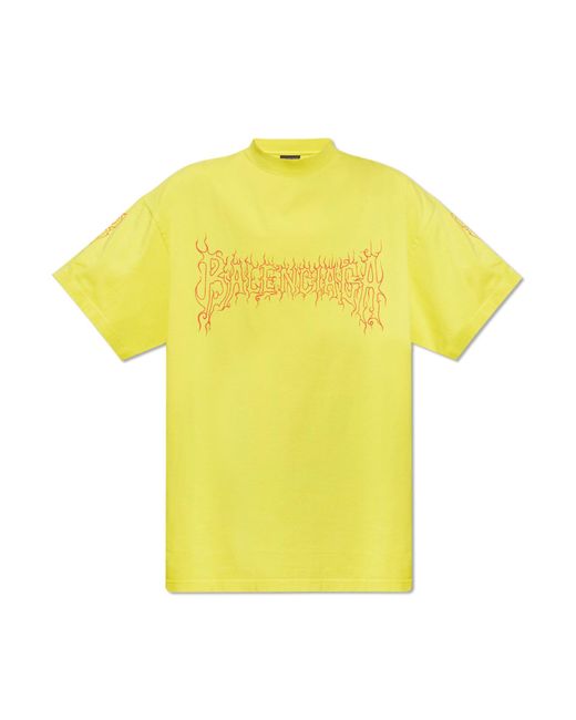 Balenciaga t shirt mens cheap gold