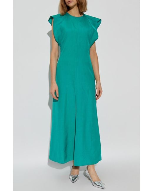 Victoria Beckham Green Dress With Slits