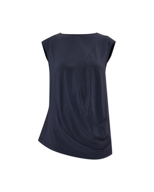 Issey Miyake Blue Sleeveless Top