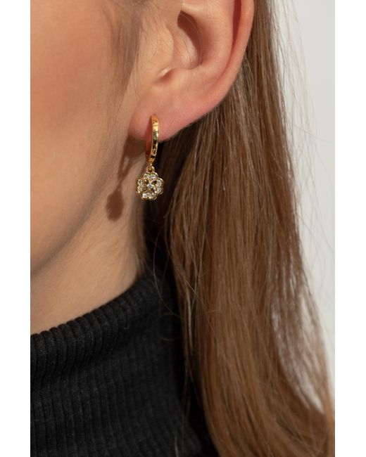 Kate Spade Metallic Kate Spade Crystal Flower Earrings