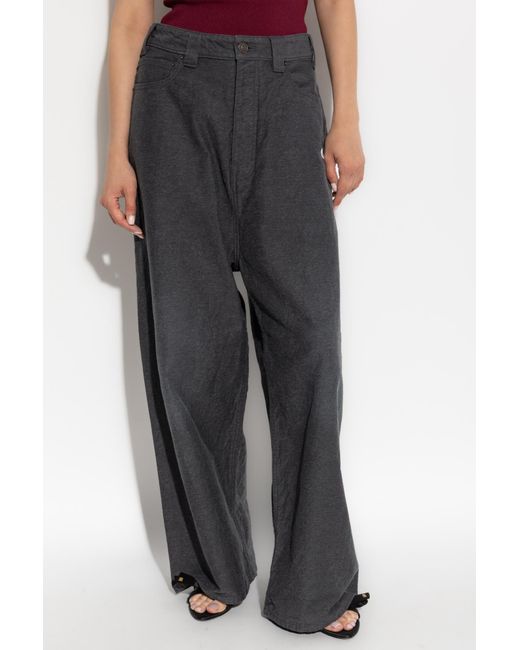 Balenciaga Purple Wide-Leg Jeans