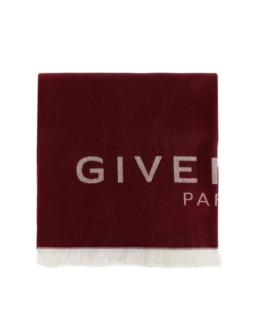 Givenchy Red Scarf With Logo