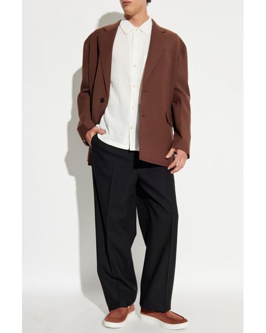 Lanvin Brown Wool Blazer for men