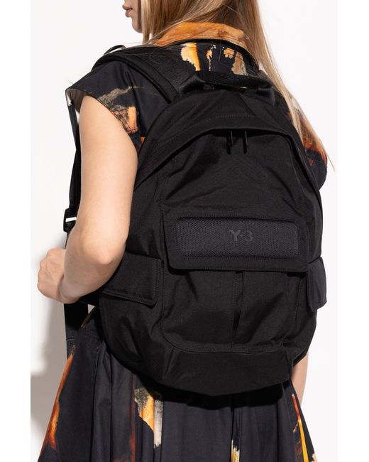 Y-3 Gray Backpack With Logo