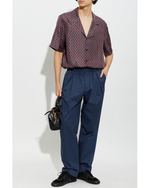 Balmain Purple Silk Shirt for men