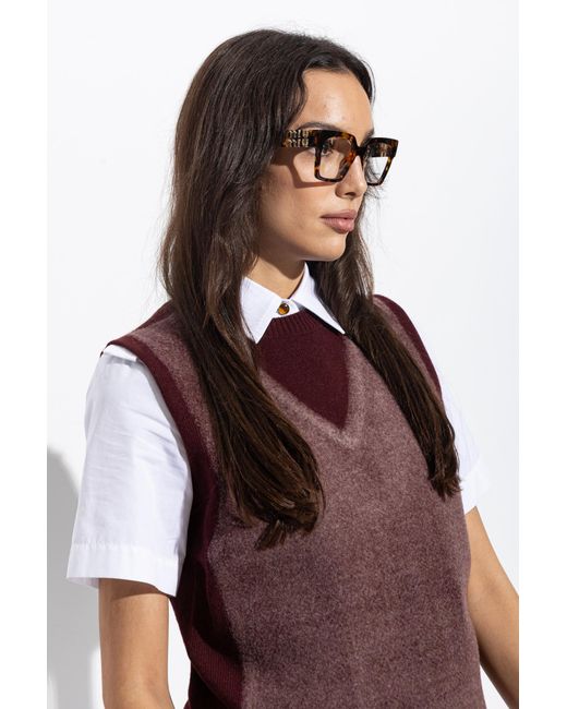 Miu Miu Brown Prescription Glasses '04Uv'