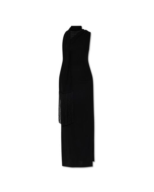 Acne Black Dress With Shawl