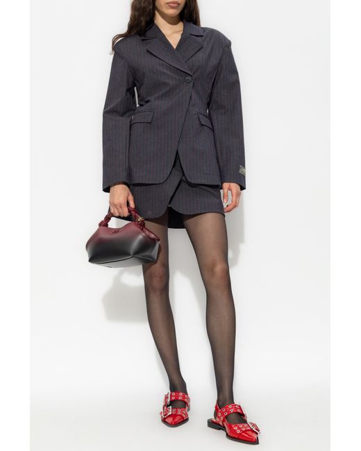 Ganni Blue Short Skirt
