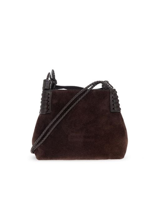 Etro Brown Suede Shoulder Bag