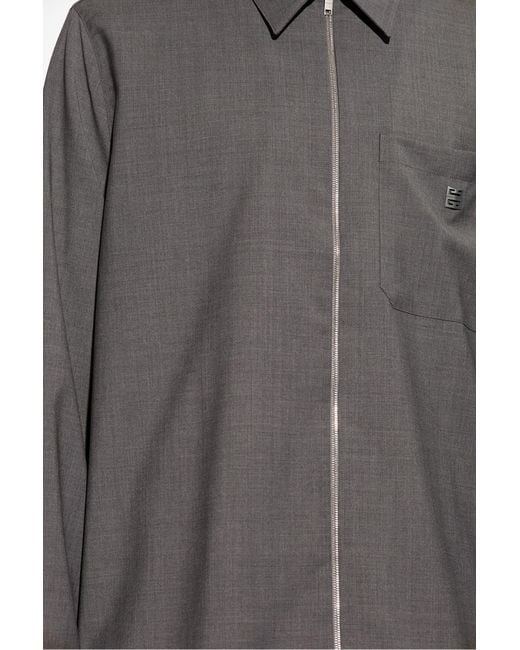 Givenchy Gray Jacket With Logo for men