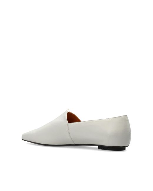 Tod's White Pointed-Toe Ballet Flats