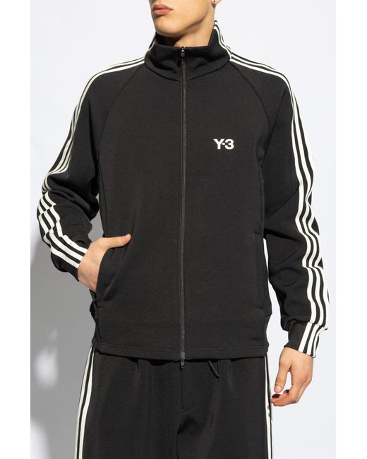 Y-3 Black Stand-Up Collar Sweatshirt, ' for men