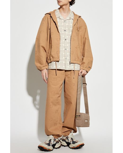 Givenchy White Cotton Trousers With Logo-Shaped Appliqué for men