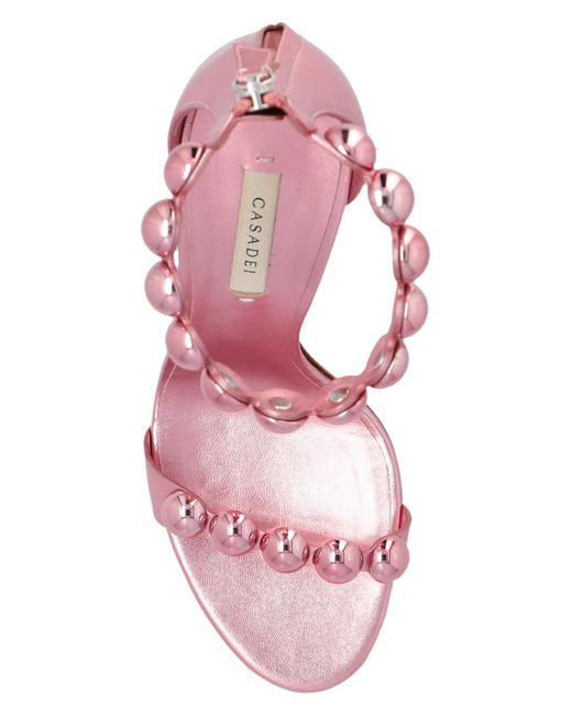 Casadei Pink Heeled Sandals 'Tropicana Julia'