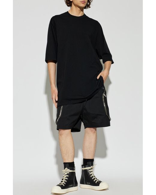 Rick Owens Black Crew Neck T-Shirt for men