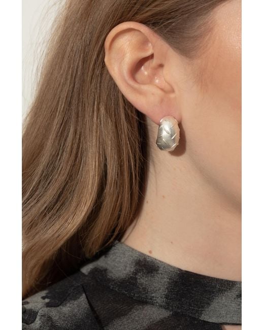 M I S B H V Metallic Brass Earrings