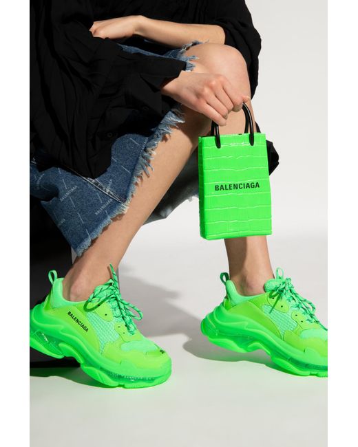 Balenciaga 'triple S' Sneakers in Green | Lyst