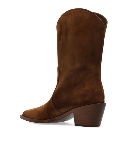 Gianvito Rossi Brown Leather Cowboy Boots