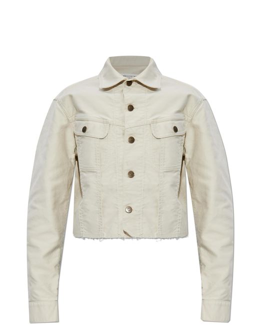 Maison Margiela White Denim Jacket With 'Vintage' Effect
