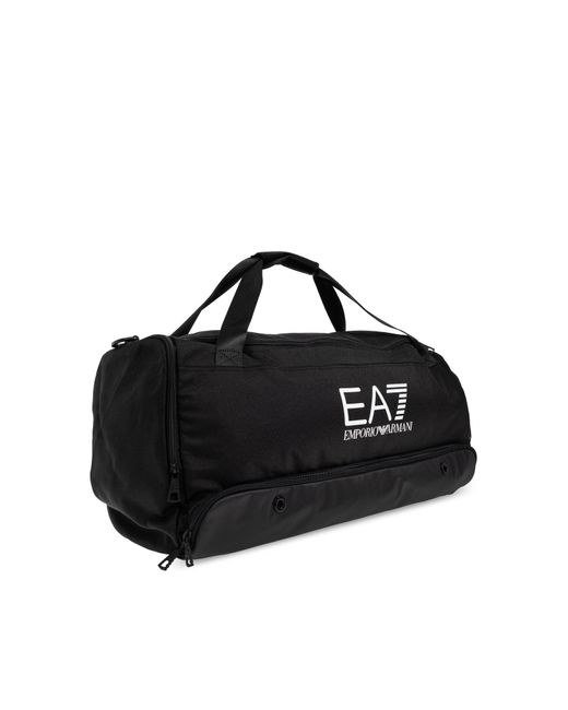EA7 Black Sports Bag With Logo