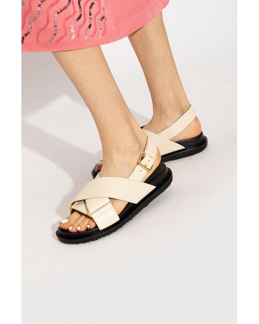 Marni Off-white Fussbett Sandals | Lyst