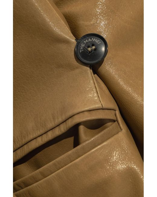 The Mannei Natural 'Creil' Leather Blazer