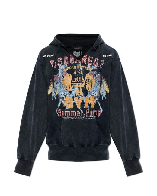 DSquared² Blue Sweatshirt With Logo for men