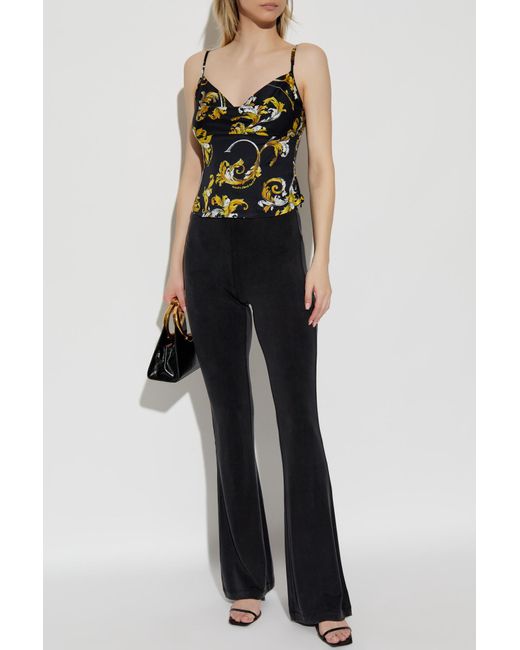 Versace Jeans Couture Black Strappy Top