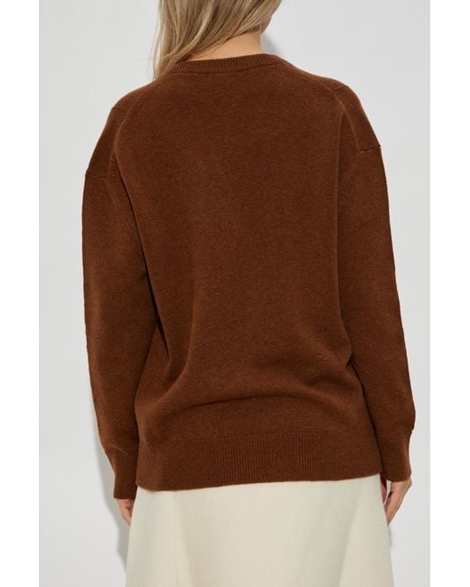 Jil Sander Brown Wool Sweater