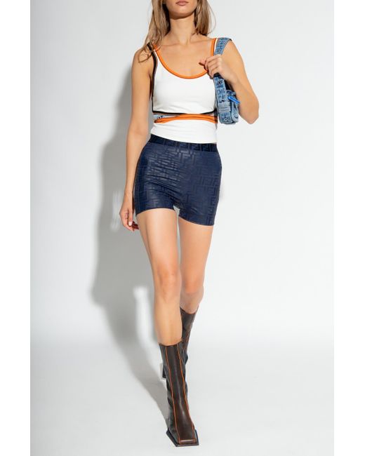fendi monogram shorts