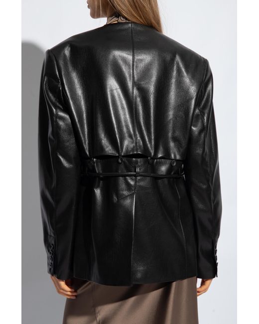 Nanushka Black 'Maida’ Jacket From Vegan Leather