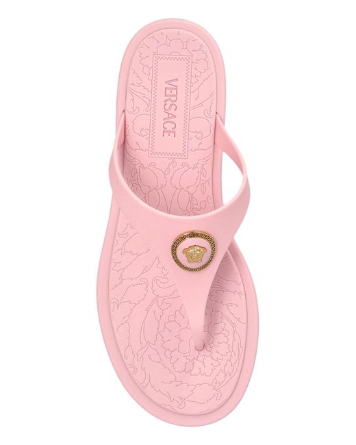 Versace Pink Flip-Flops With Logo