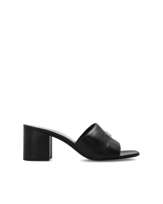 Tory Burch Black 'Leelee' Heeled Mules