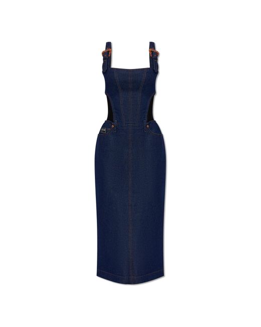 Versace Blue Denim Slip Dress,
